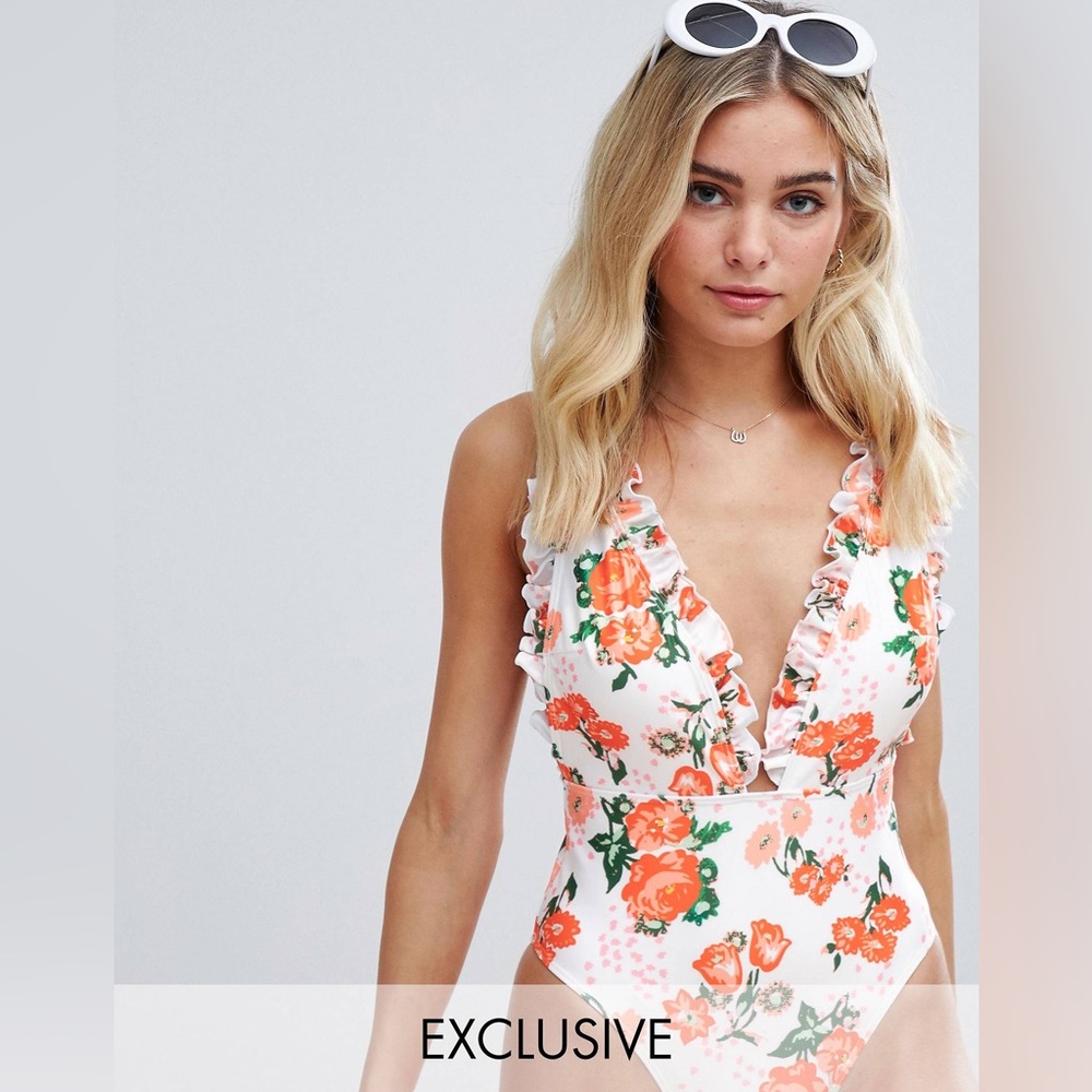 ASOS Peek & Beau Exclusive Floral One Piece